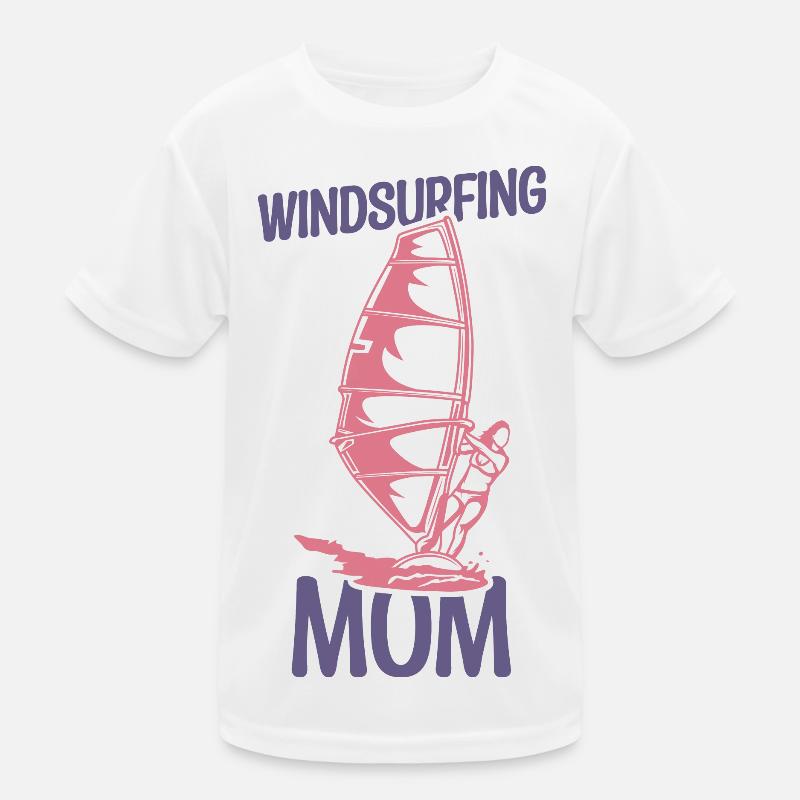 Windsurfing Mutter Kinder Funktions-T-Shirt