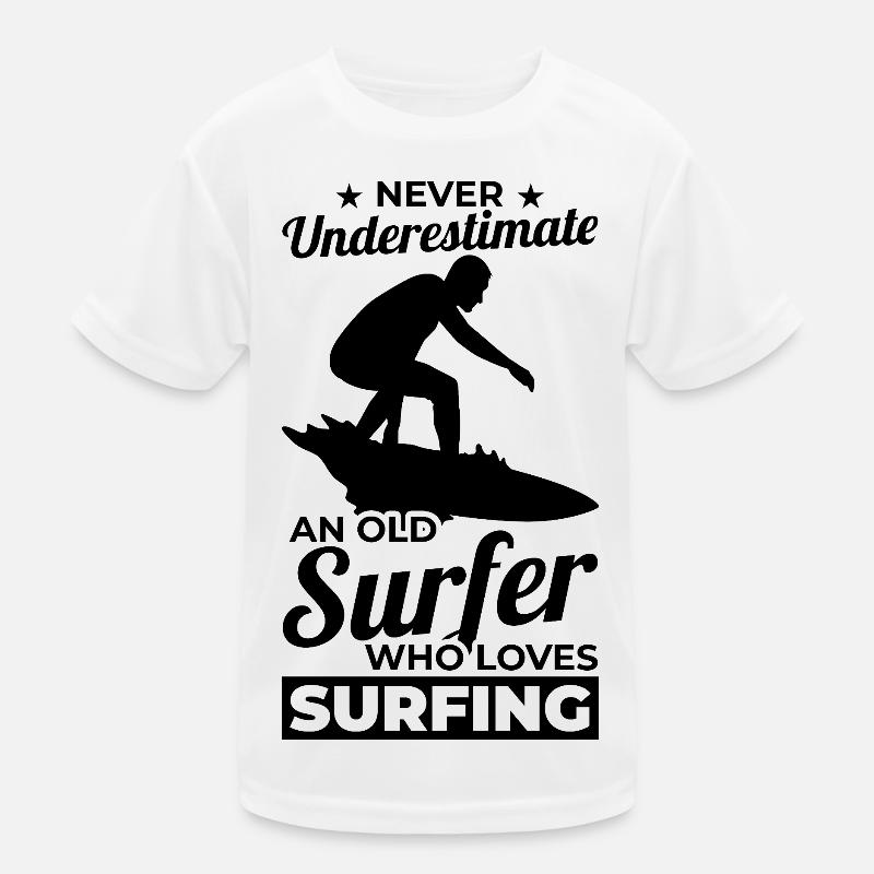 Surfer Opa Kinder Funktions-T-Shirt