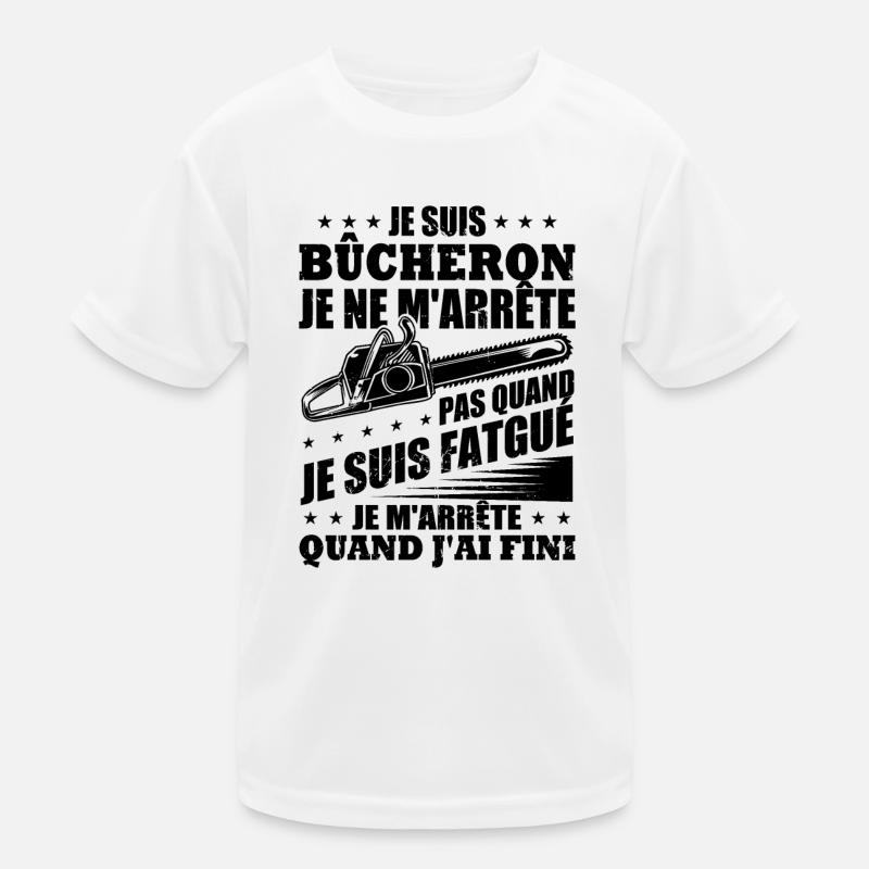 Ich bin Holzfäller Kinder Funktions-T-Shirt