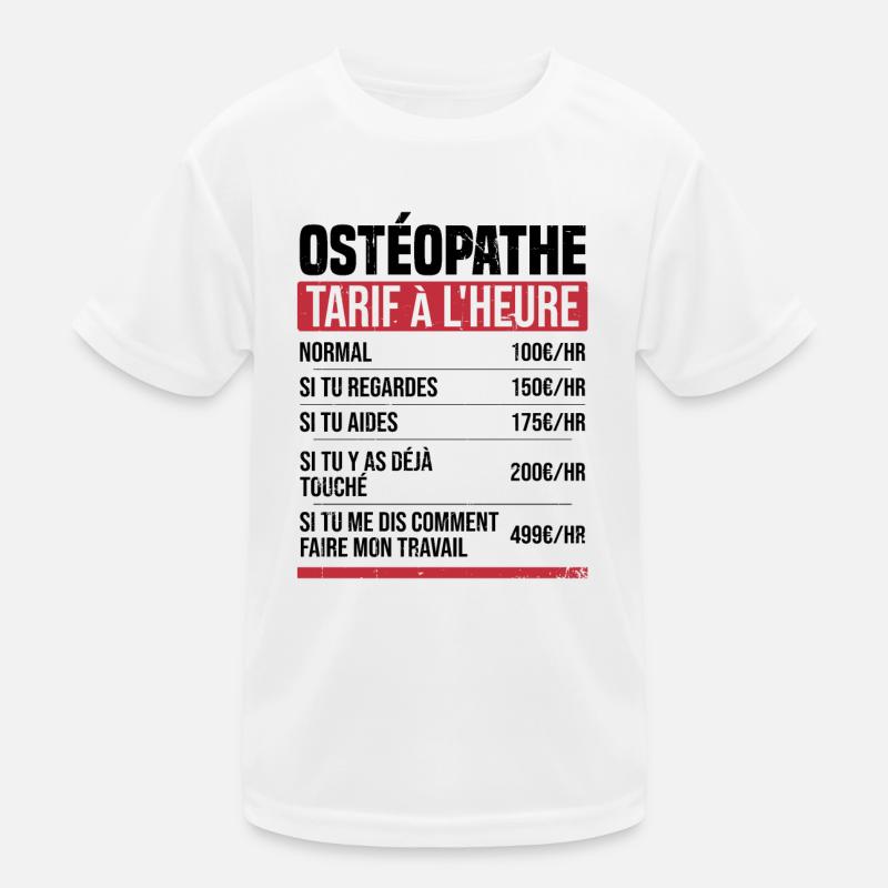 Osteopath hourly rate gift idea humor Kids Functional T-Shirt