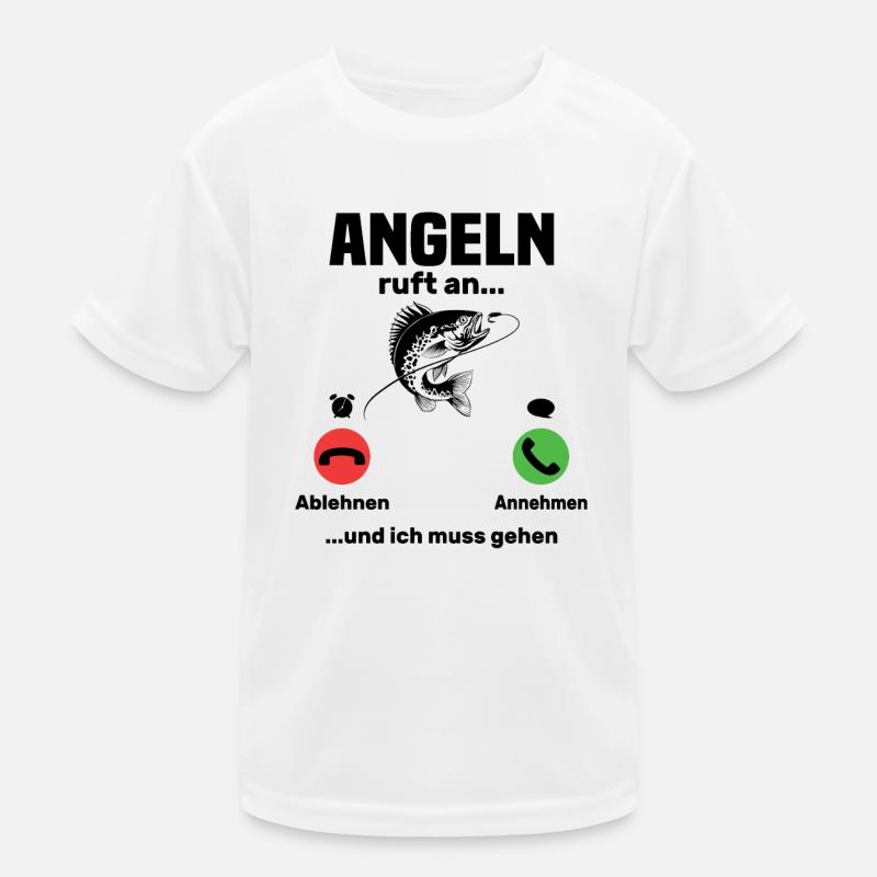 Angler ruft an, lustiger angler geschenk Kinder Funktions-T-Shirt