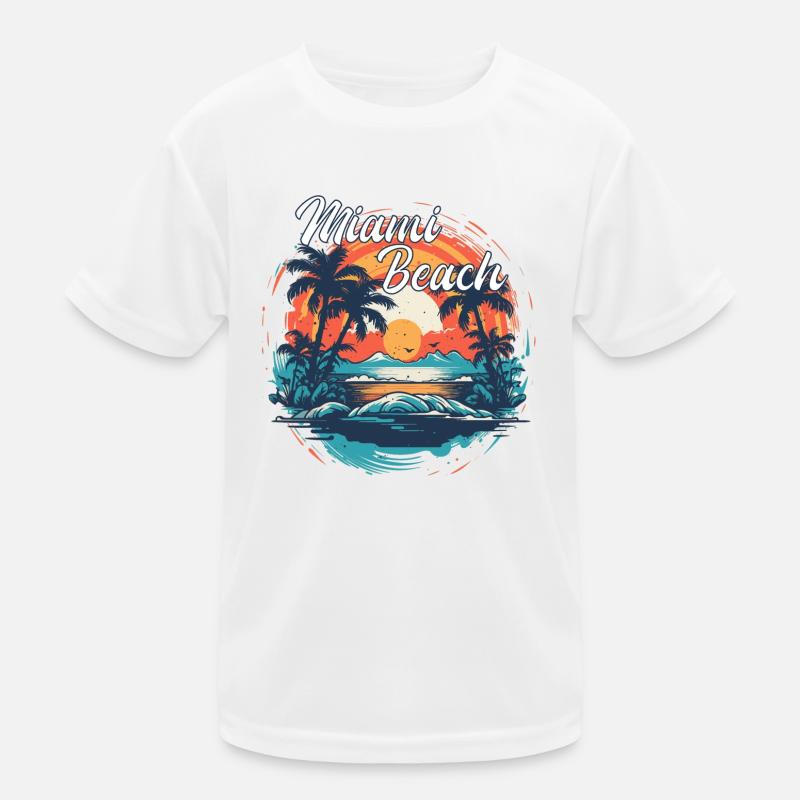 Miami Beach Kinder Funktions-T-Shirt