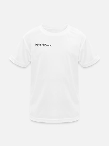 Know Jesus know peace hoodie and shirt - Kids Functional T-Shirt - white - Front