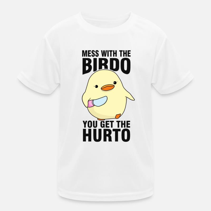 Vogel Meme - Kinder Funktions-T-Shirt - Weiß