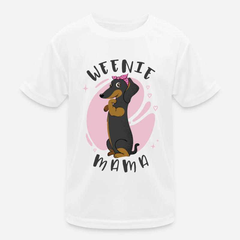 Weenie Mama Dachshund Kids Functional T-Shirt