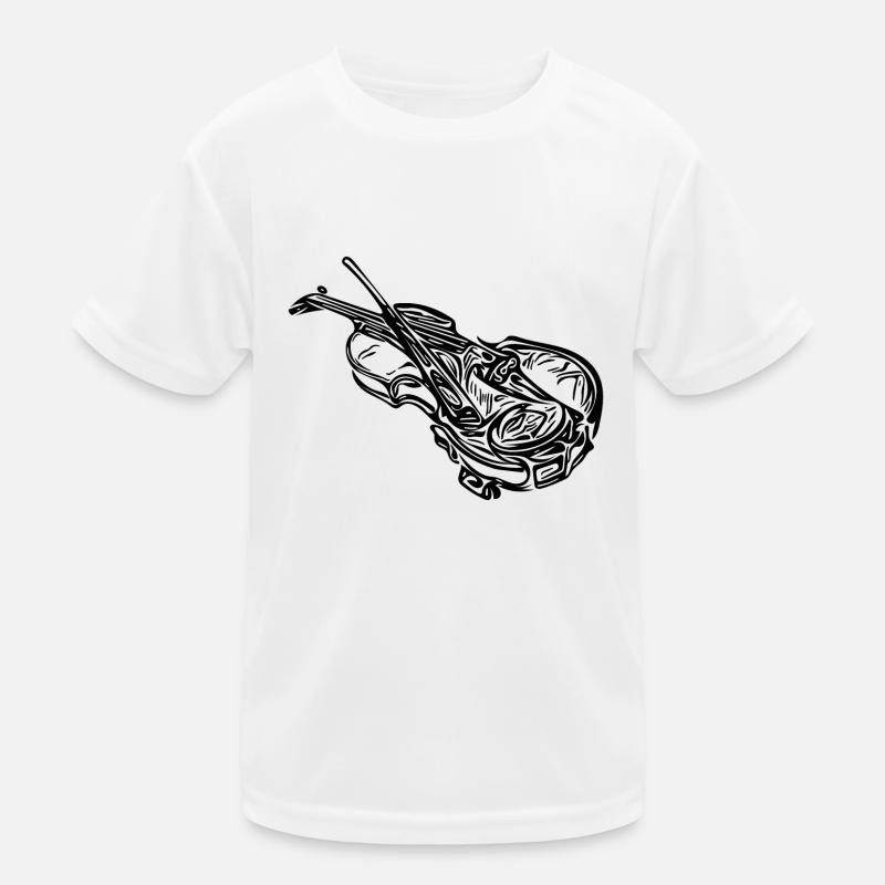 Alte Geige mit Geigenbogen Kinder Funktions-T-Shirt