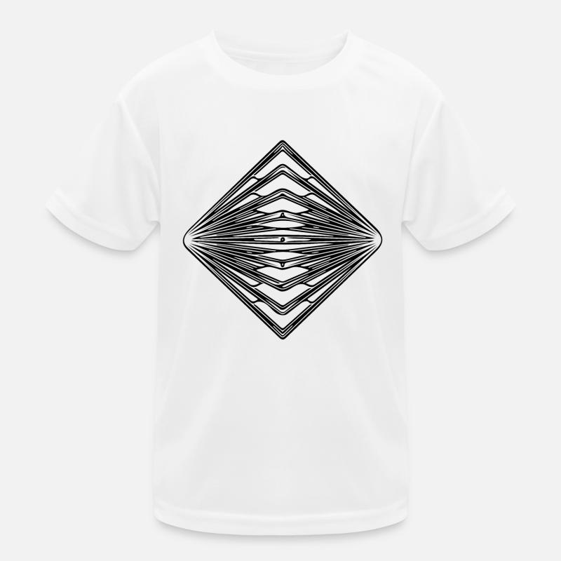 Geometric Vintage Triangle Pattern Kids Functional T-Shirt