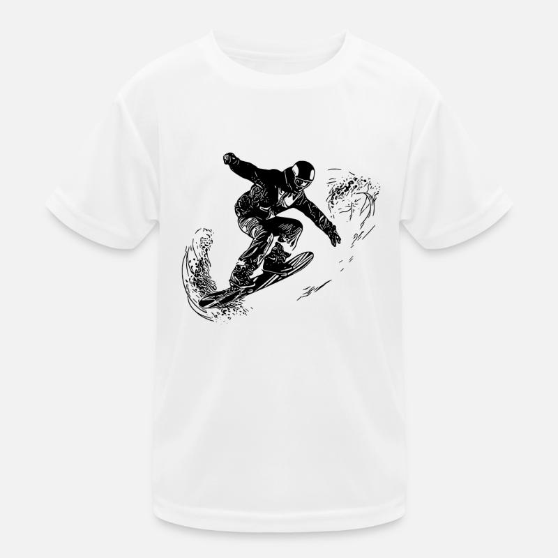Snowboard Jump Style Eleganter Snowboarding Move Kinder Funktions-T-Shirt