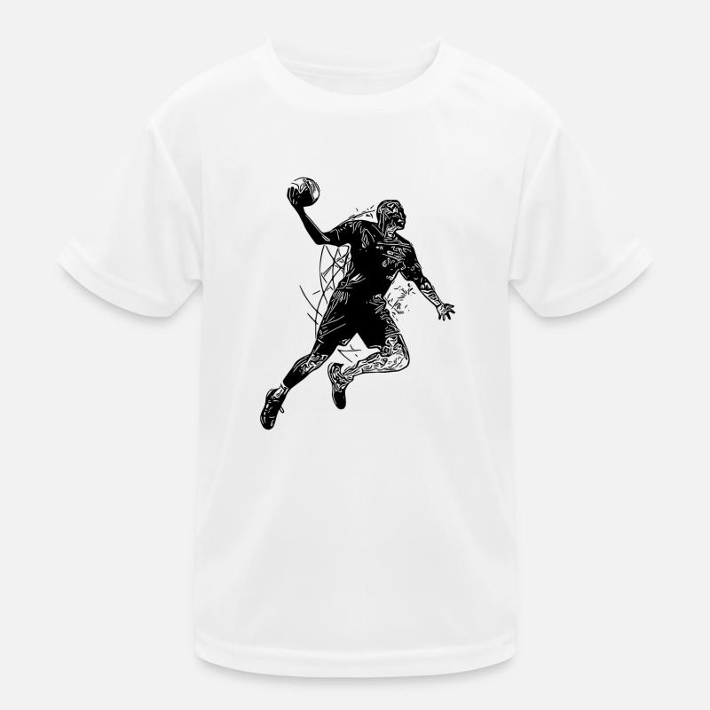 Hobby Handball Spieler im Wurf Training Kinder Funktions-T-Shirt