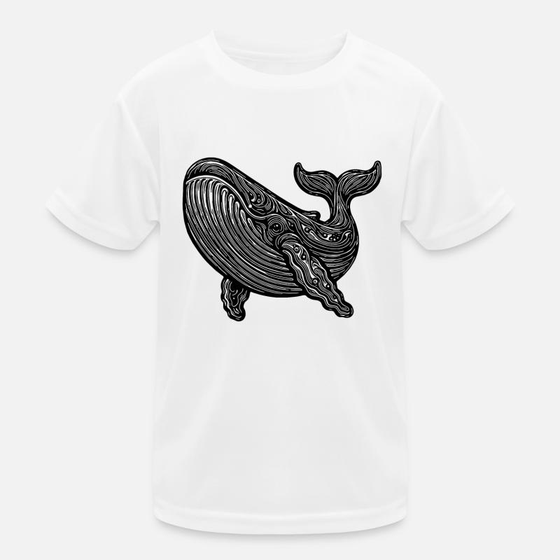 Grande baleine plongeuse Vintage créature de mer T-shirt sport Enfant
