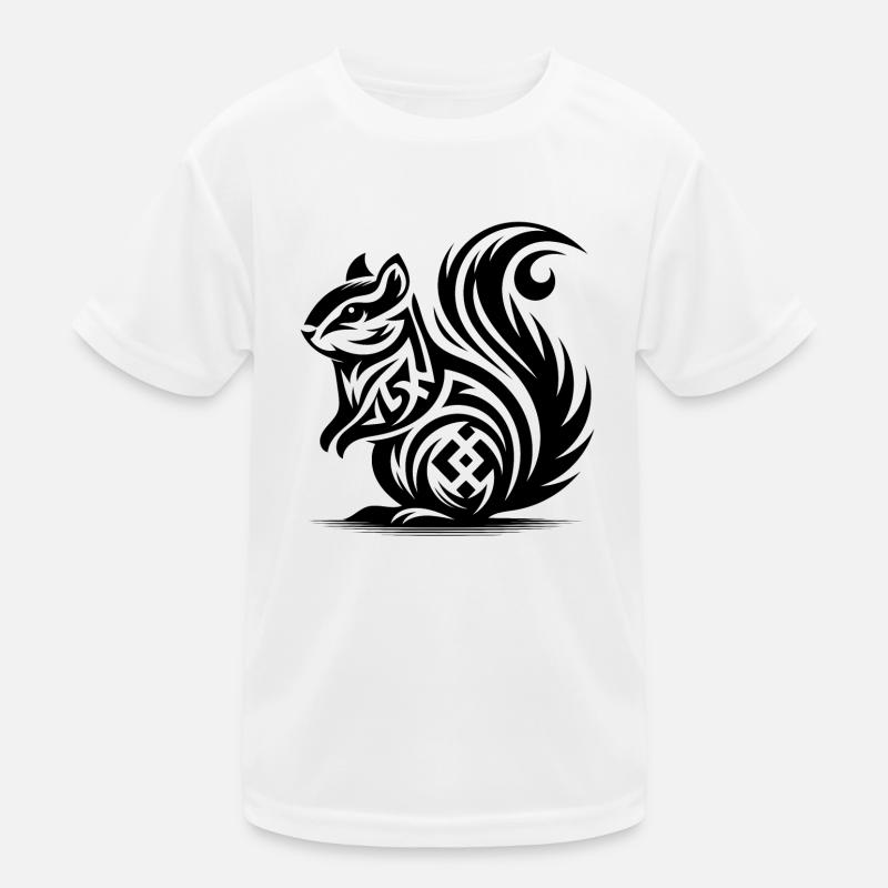 Niedliches Eichhörnchen in Tattoo Style Kinder Funktions-T-Shirt