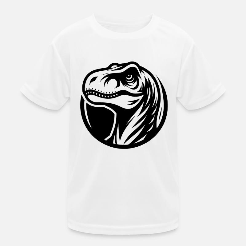 Grinning Raptor Logo Style Kids Functional T-Shirt