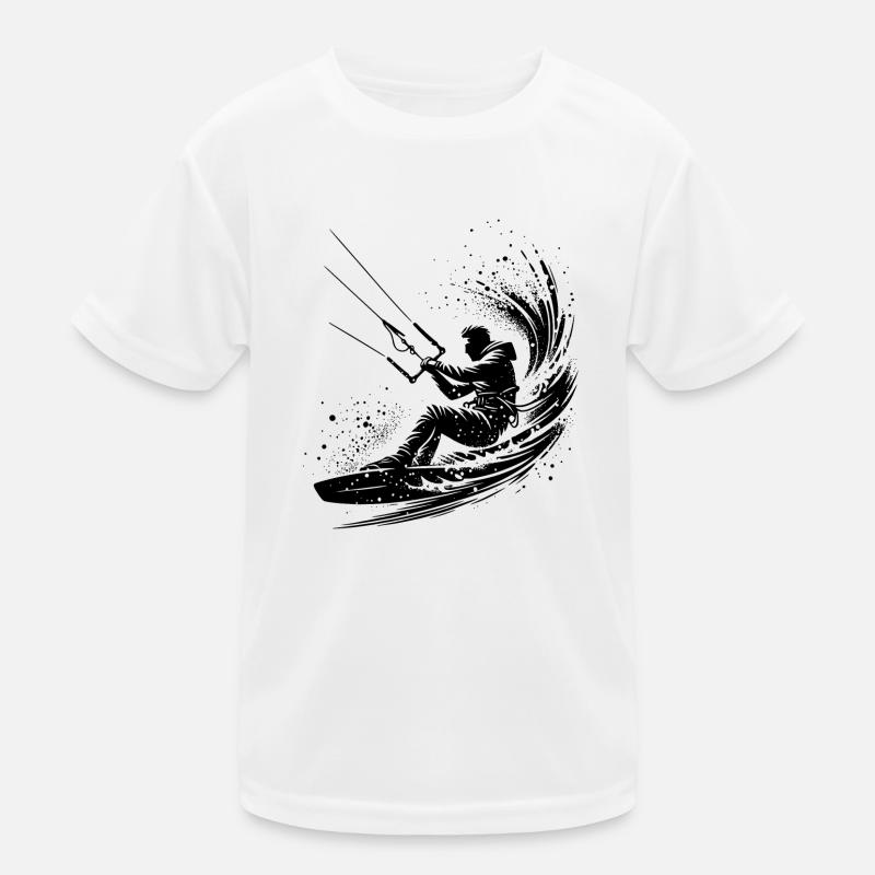 Sport Kite Surfer Sans Kite Splash Eau de mer T-shirt sport Enfant