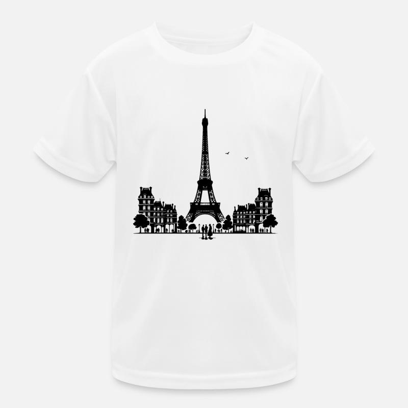 Frankreich Romantisches Paris Eifelturm Aussicht Kinder Funktions-T-Shirt