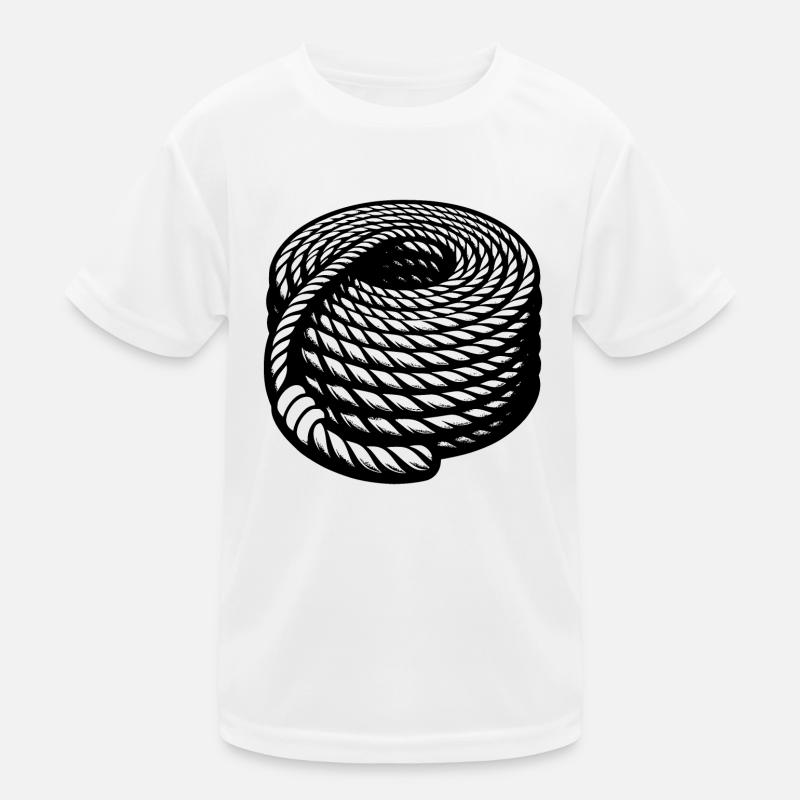 Corde tressée Conception de corde maritime enroulée T-shirt sport Enfant