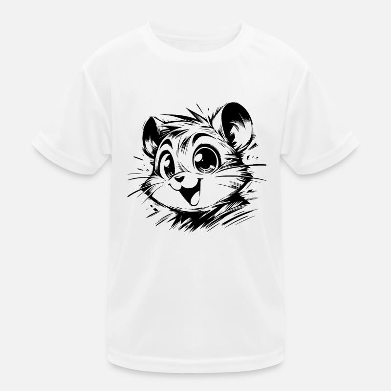 Fröhlicher Kinder Hamster Zeichnung Kinder Funktions-T-Shirt