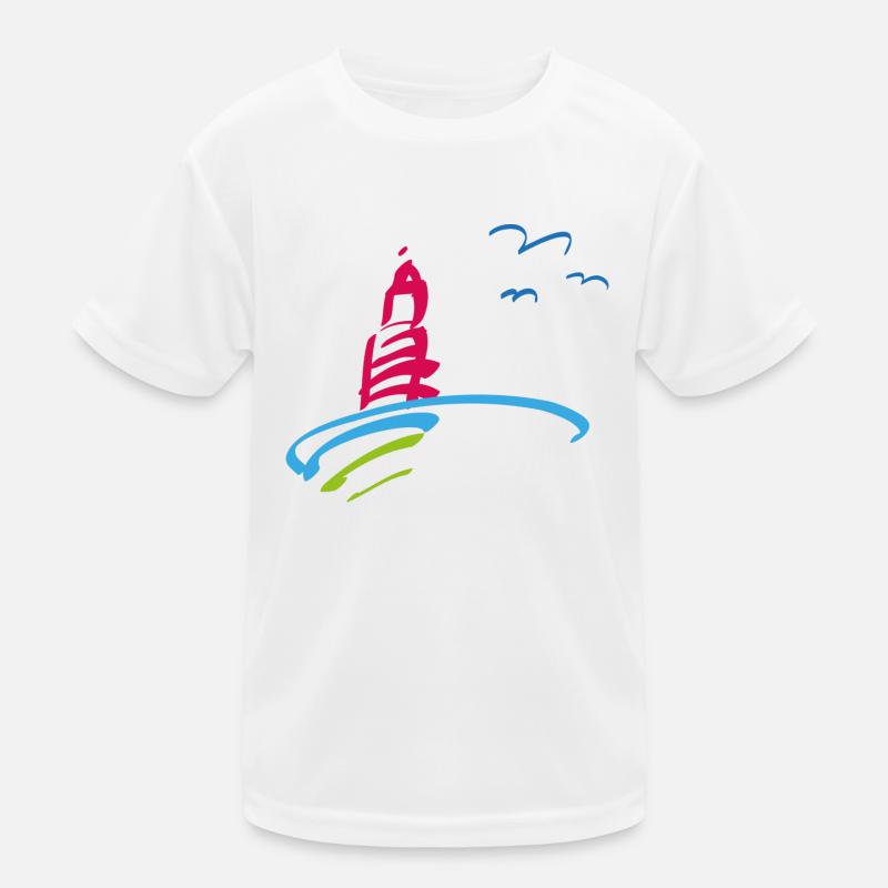 Leuchtturm Urlaub Kinder Funktions-T-Shirt