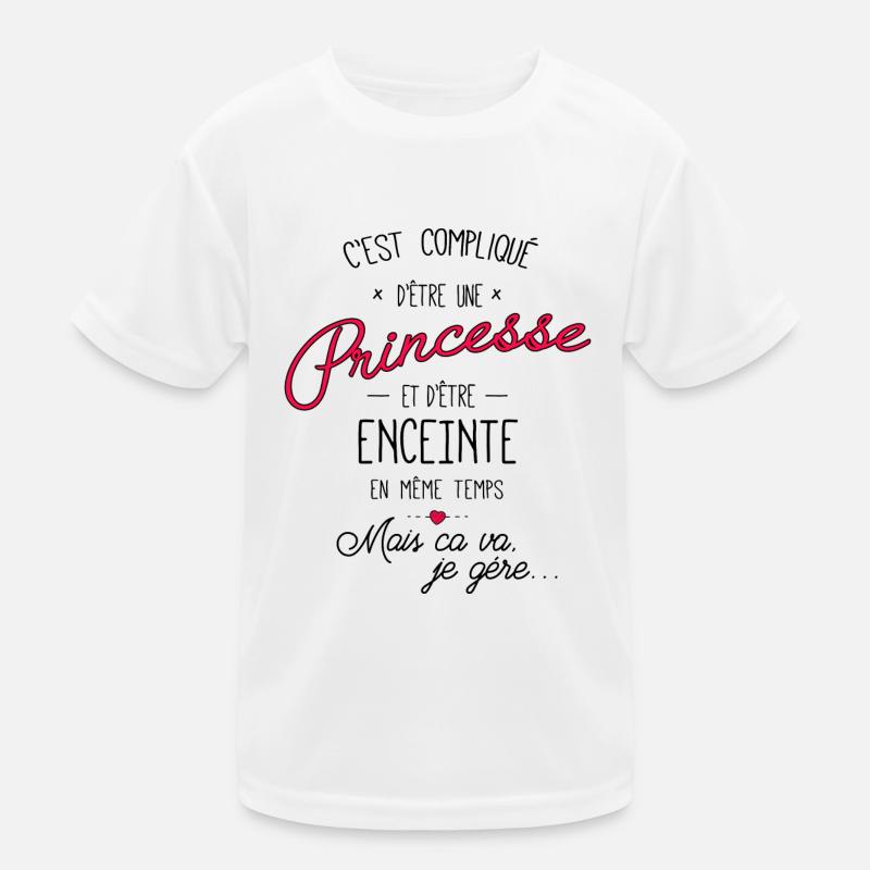 C'est compliqué d'etre une princesse et enceinte. T-shirt sport Enfant