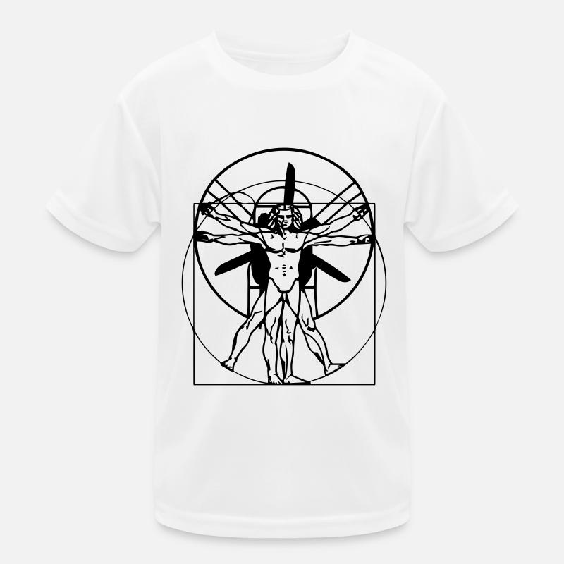 Leonardo da Vinci Vitruvian PPG Man Kinder Funktions-T-Shirt