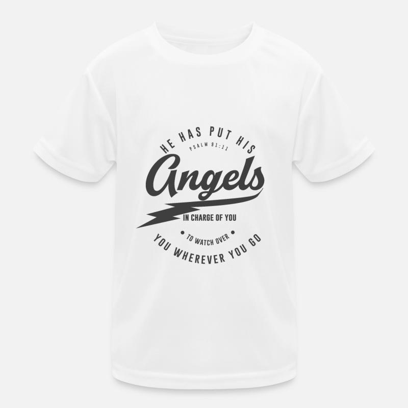 Il a mis ses anges en charge de vous T-shirt sport Enfant