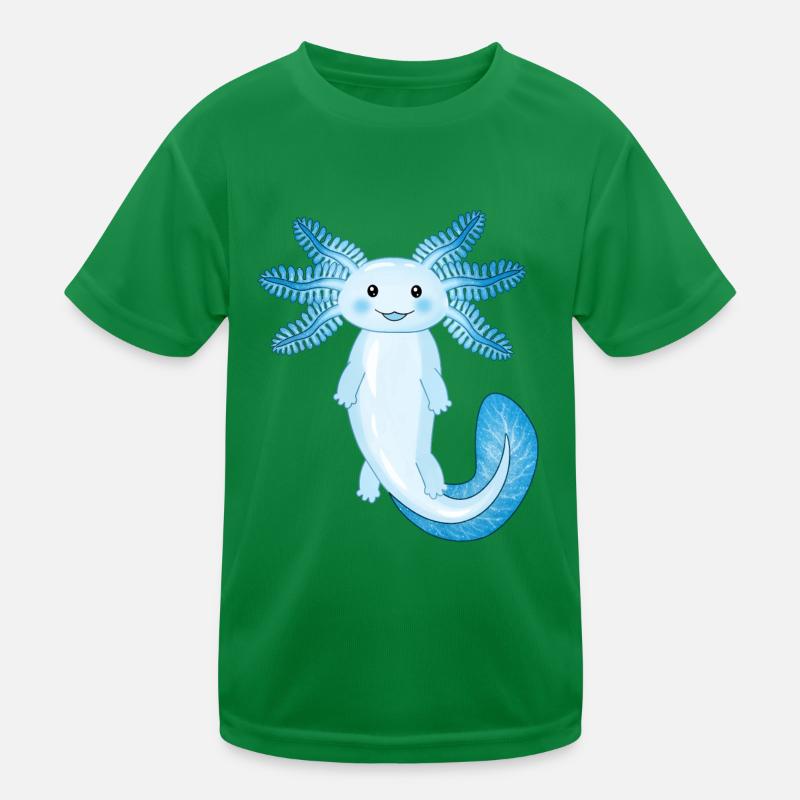 Mignon axolotl bleu nageant dans un océan T-shirt sport Enfant