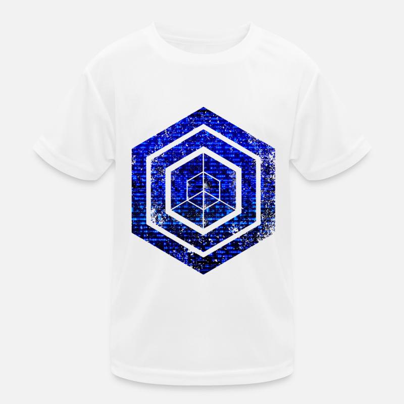 Codage géométrique du programmeur de programmation hexagonale T-shirt sport Enfant