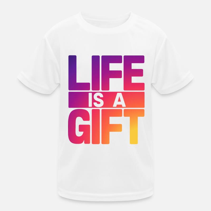 Tropical Vibes: Life is a Gift Kids Functional T-Shirt