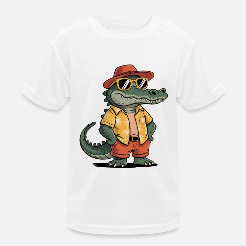 Alligator Funny Summer Kids Functional T-Shirt