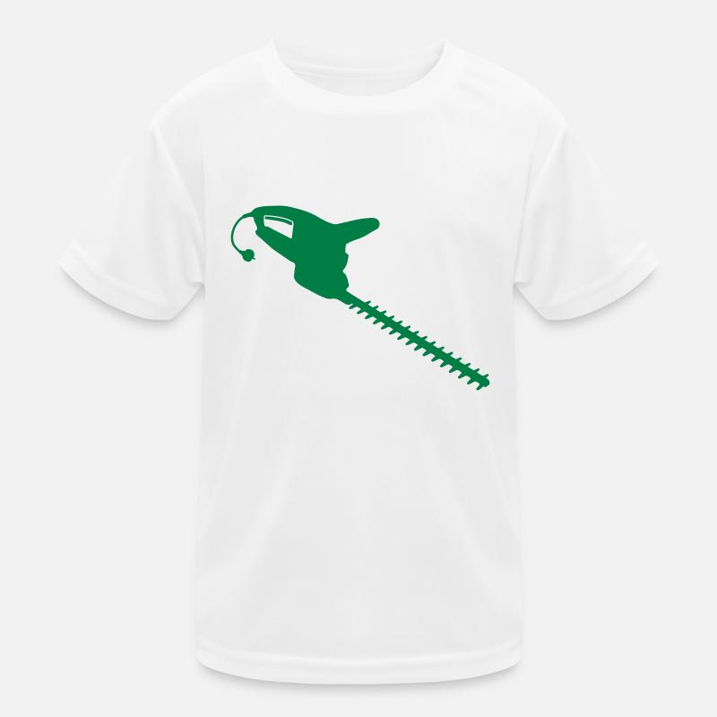 Elektro-Heckenschere_e1 - Kinder Funktions-T-Shirt - Weiß