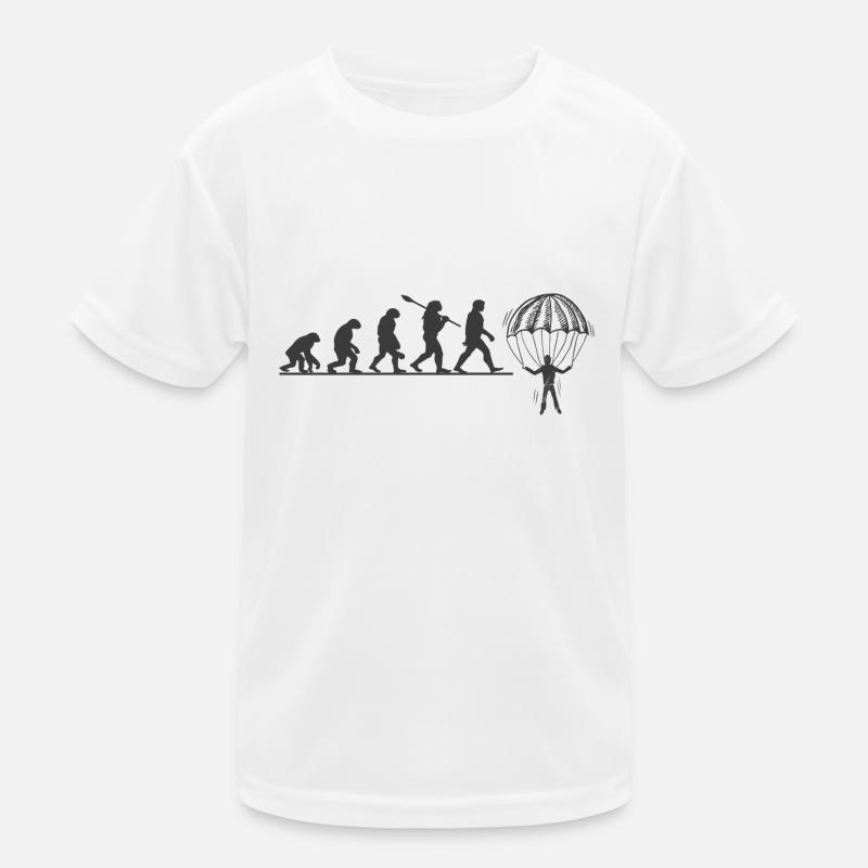 Evolution Fallschirm Kinder Funktions-T-Shirt