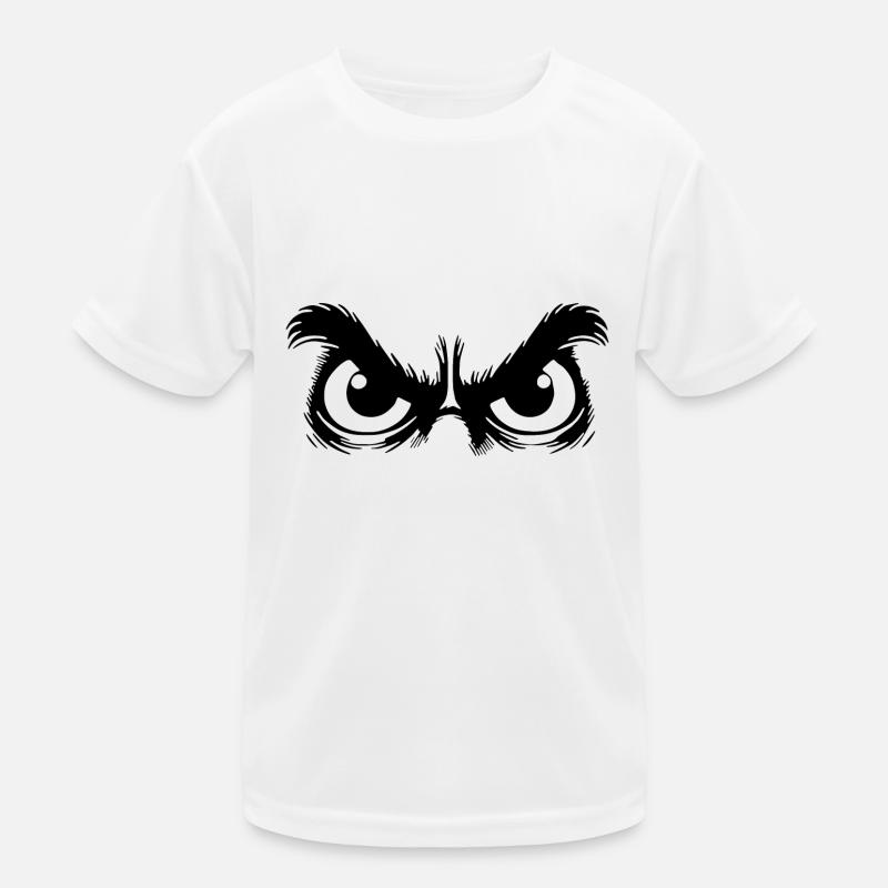 Eulen Augen mit sturem Blick Kinder Funktions-T-Shirt