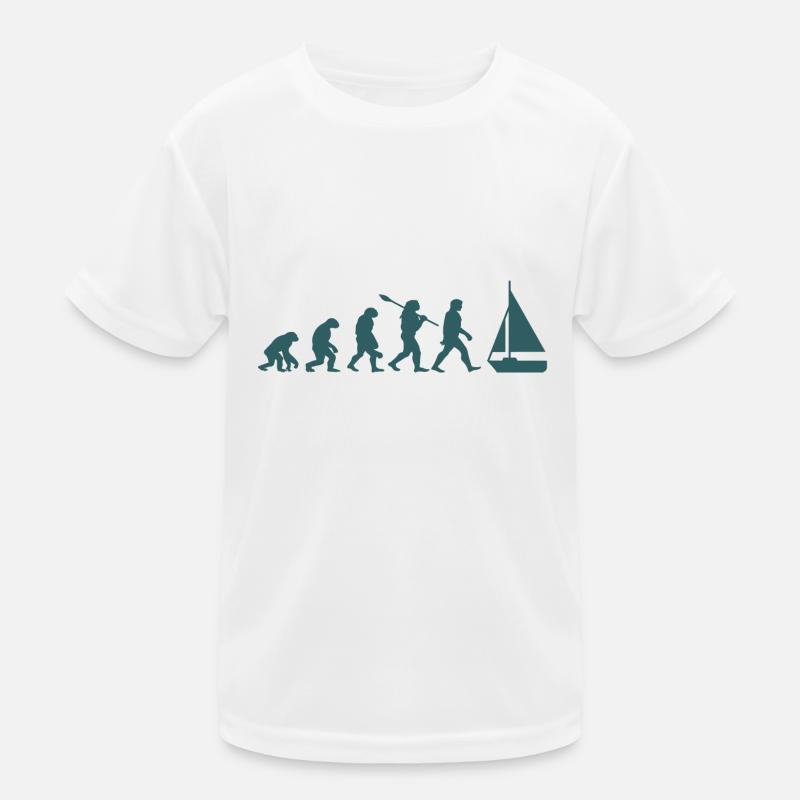 Evolution Segelboot Boot Kinder Funktions-T-Shirt