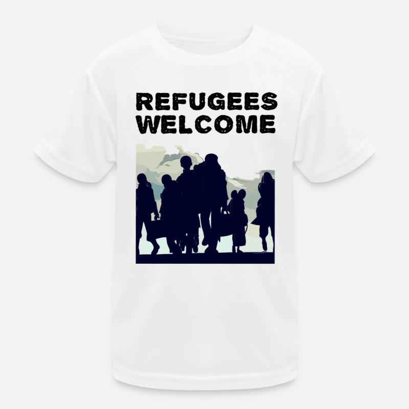 Welcome Refugees Kids Functional T-Shirt