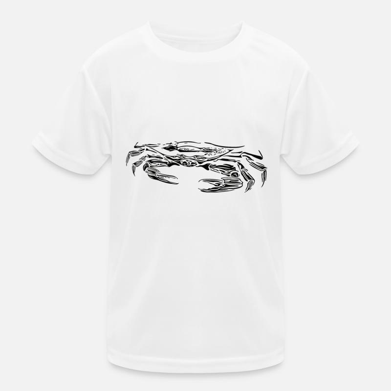 Kleine Krabbe gefräßige Strandkrabbe mit Scheren Kinder Funktions-T-Shirt