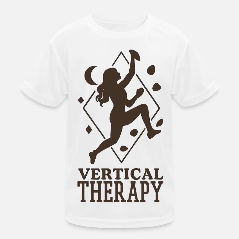 Vertical Therapy: Bouldering & Climbing Boho Design Kids Functional T-Shirt