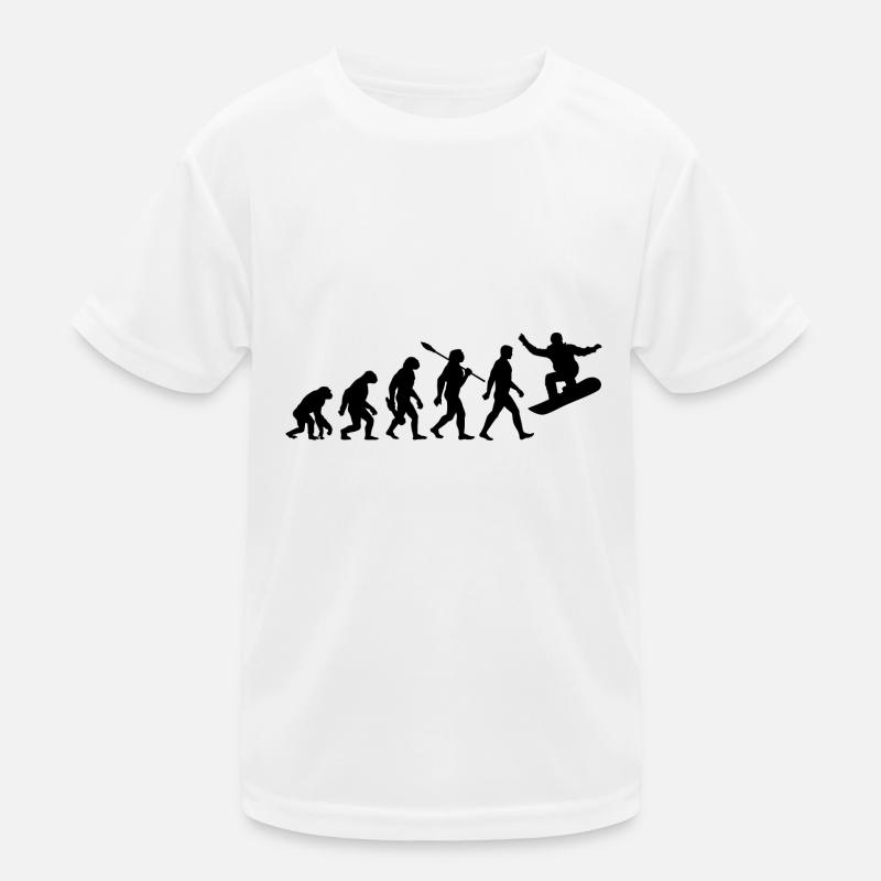 Evolution - Snowboard - Snowboarden - Wintersport Kinder Funktions-T-Shirt