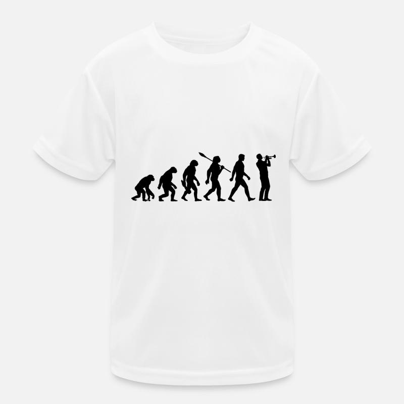 Evolution - Trompete - Musiker - Blasinstrument Kinder Funktions-T-Shirt