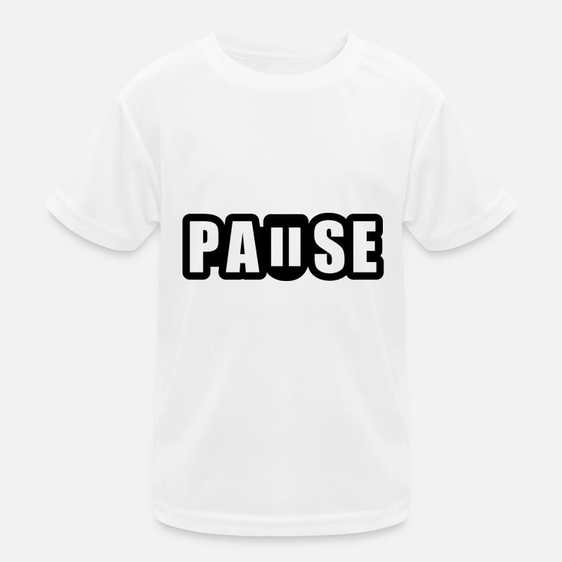 Bouton pause-pause-pause T-shirt sport Enfant