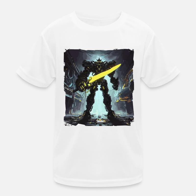 Futuristisch Cyberpunk Mech Warrior Sci Fi Roboter Kinder Funktions-T-Shirt