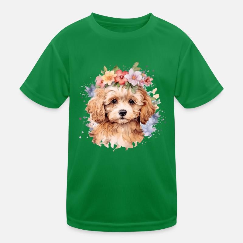 Cockapoo puppy Kids Functional T-Shirt