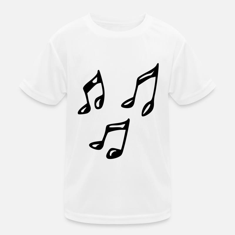 Note - Kinder Funktions-T-Shirt - Weiß