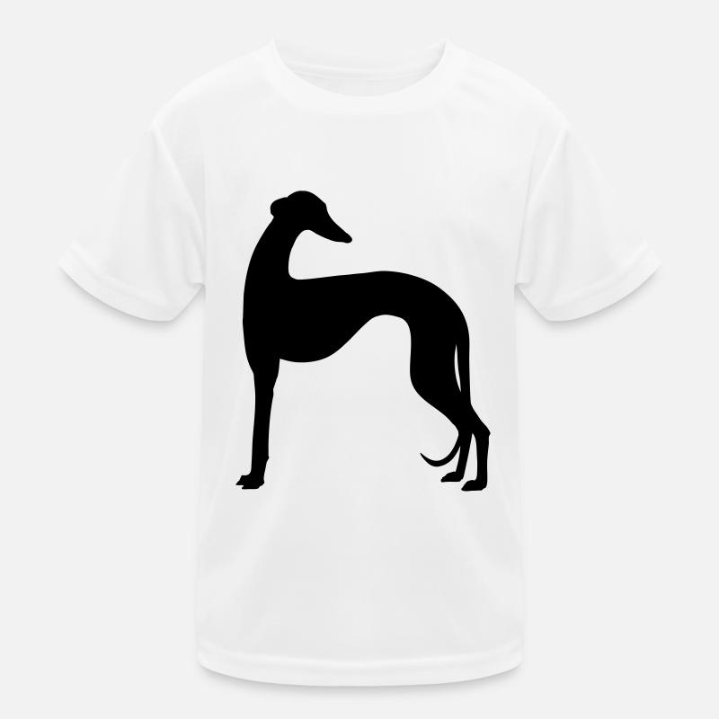 galgo shape2 - Kinder Funktions-T-Shirt - Weiß