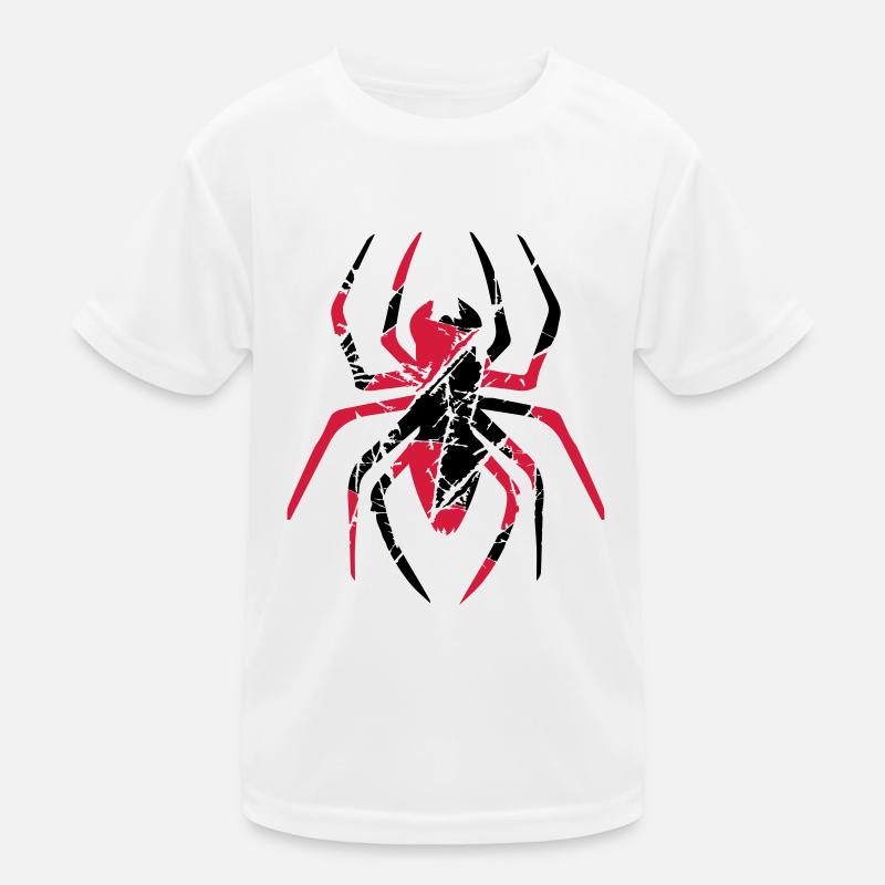 rot kratzer risse spinne logo design ekelig horror Kinder Funktions-T-Shirt
