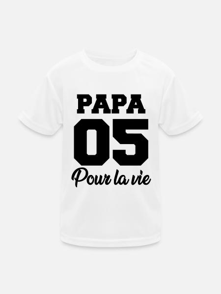 papa 05 pour la vie - Kids Functional T-Shirt - white - Front