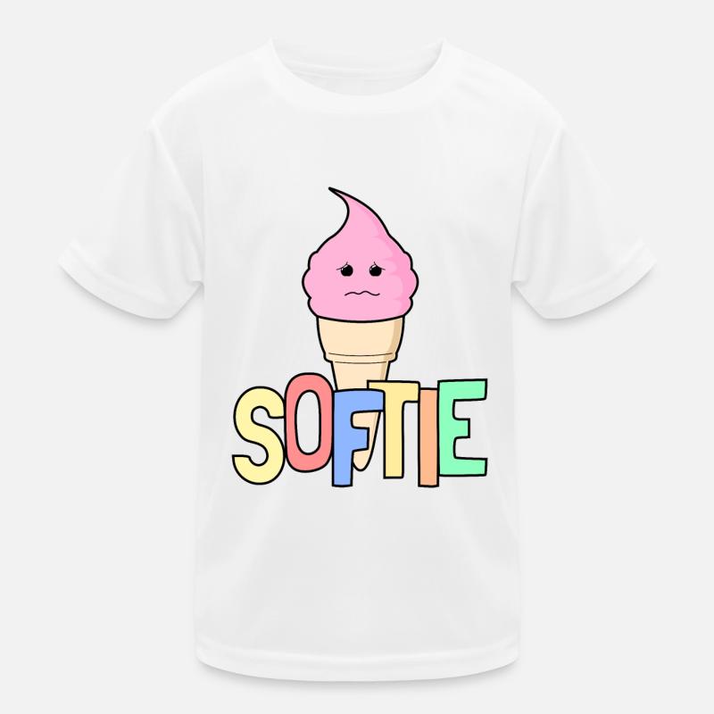 Softie Softeis - Kinder Funktions-T-Shirt - Weiß