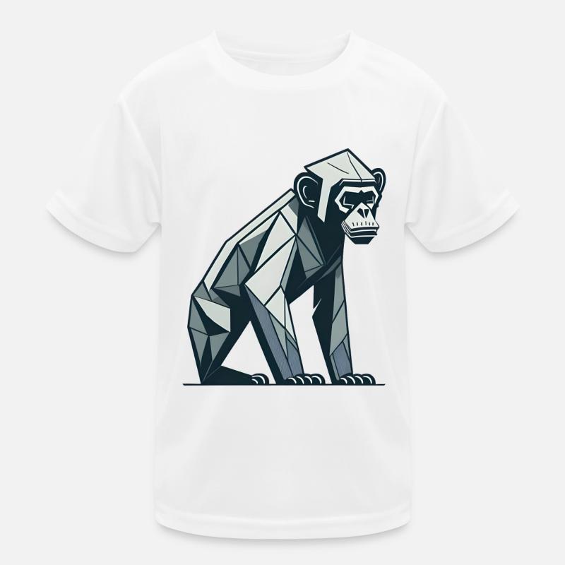 Polygon-Affe Kinder Funktions-T-Shirt