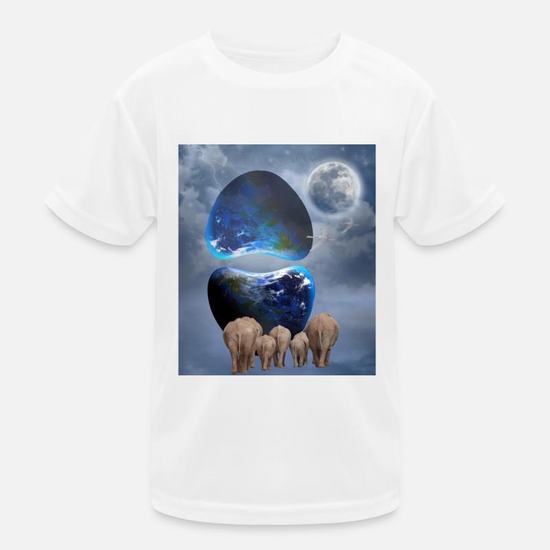 Évasion des éléphants. T-shirt sport Enfant