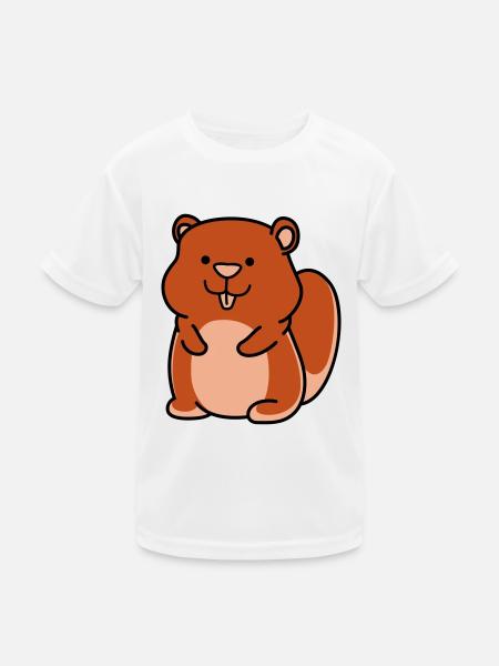 hamster - Kinder Funktions-T-Shirt - Weiß