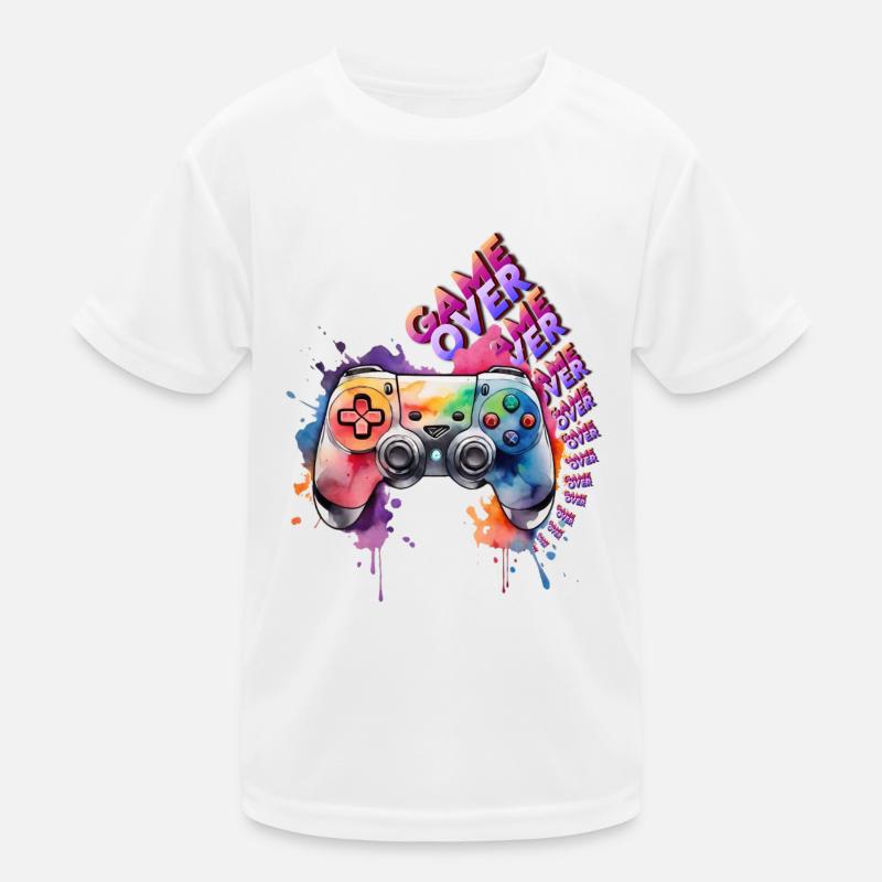 Game Over Kontroller Kinder Funktions-T-Shirt