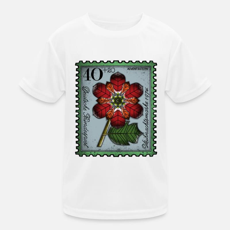 Briefmarke Adventsstern Kinder Funktions-T-Shirt